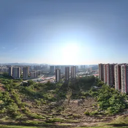 Highsky building clouds forest
