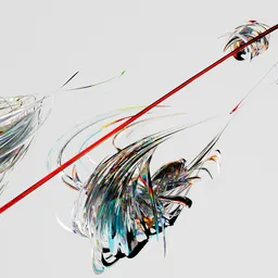 Abstract Dispersive Glass  Red Line