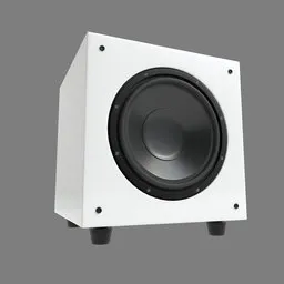 Hi-Fi Subwoofer white composite