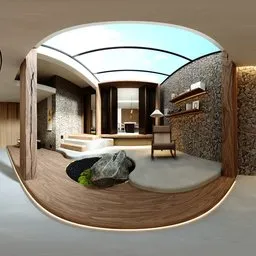 Natural Warm Light House Garage