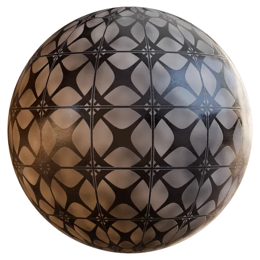 High-quality PBR Ceramic Floor material with seamless pattern for 3D rendering and Blender applications.
