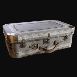 Stylish 1930s Suitcase Silver