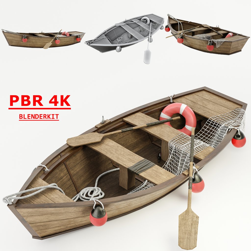 BlenderKit Download the Boat model