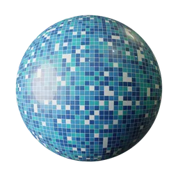 Mosque Blue Tile Material