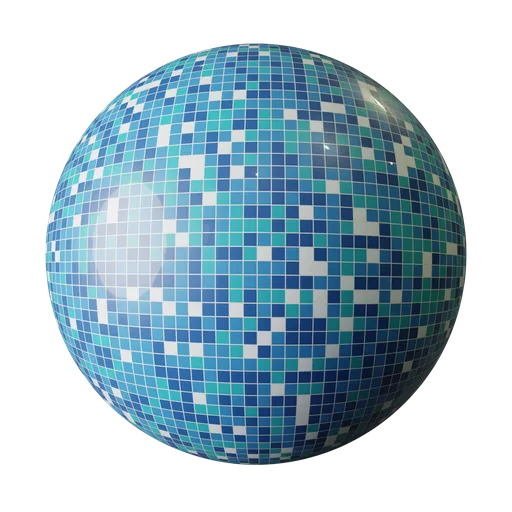 Mosque Blue Tile Material