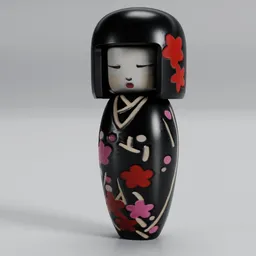 decoration  Kokeshi Japanese doll 03