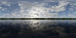 Sunny Cloudy Day at Lake