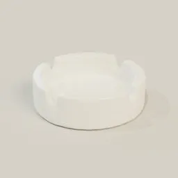 Minimalist White Ceramic Ashtray