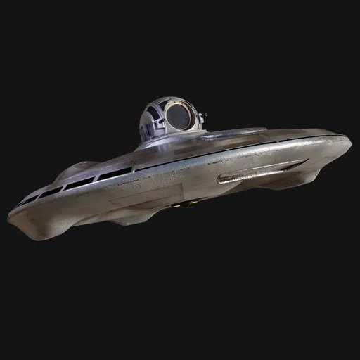 Ball-Turreted Flying-Saucer Aircraft