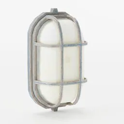 Realistic Bulkhead Light 3D model for Blender, ideal for exterior scenes and urban decay settings.