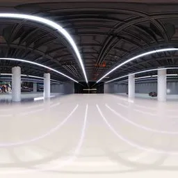White Sleek Light Parking Area