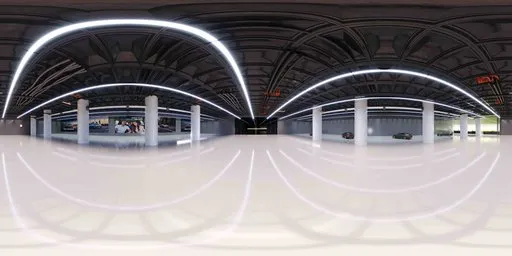 White Sleek Light Parking Area