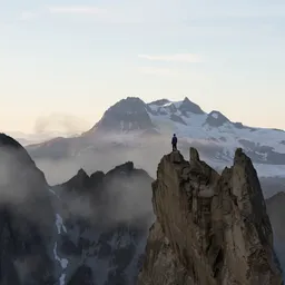 Rugged Canadian Mountain Peak