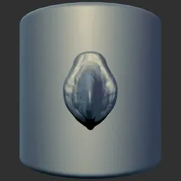 Blender 3D sculpting brush for creating detailed dragon scales texture on 3D models.