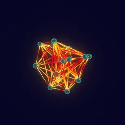 Glowing Plexus Neural Network Lattice