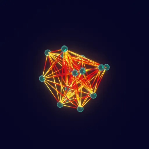 Glowing Plexus Neural Network Lattice