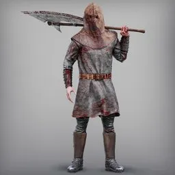 Bloody Executioner Rigged Game Ready
