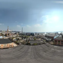 Abandoned factory roof