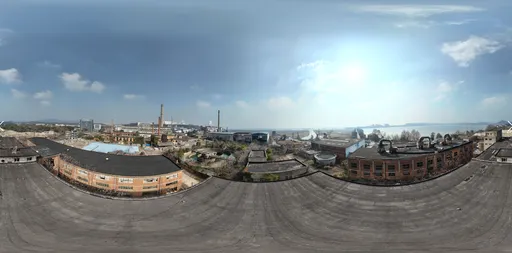 Abandoned factory roof