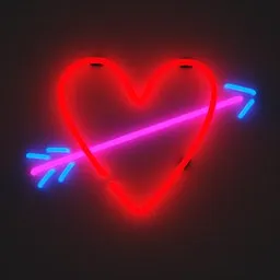 Love Heart Arrow Neon Sign Light