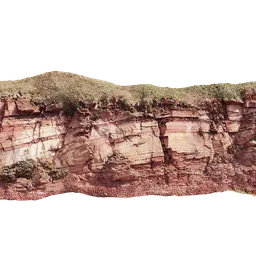 Long Red Cliff Modular PBR Scan
