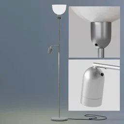Floor uplighter/reading lamp