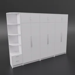 Large white wardrobe
