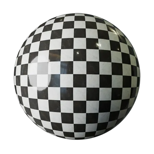 Polished Checkerboard Marble Tiles