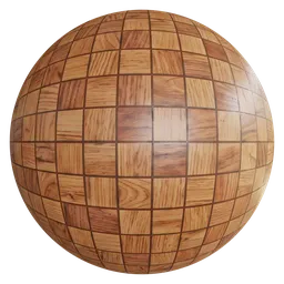 Wooden block floor pattern