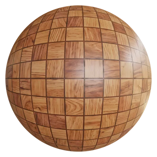 Wooden block floor pattern