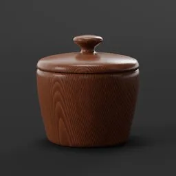Detailed 3D rendering of wooden jewelry box, finely crafted texture, ideal for Blender 3D model visualization.