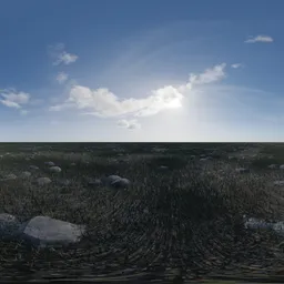 Cloudy Sky Sunny Day Nature