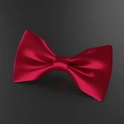 Glossy Red Bow Tie