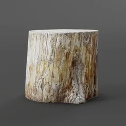 "High poly 3D model of a wooden pole, perfect for Blender 3D. Created from real-world photoscan of a wooden stake found in a playground. Features realistic textures and detail."