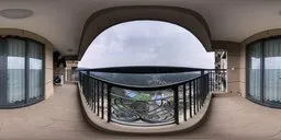 Balcony on a cloudy day