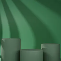 Minimal Green Product Podium Scene