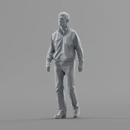 Lowpoly Male Walking