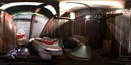 360-degree panoramic high-resolution attic interior for realistic lighting and reflection in 3D scenes.