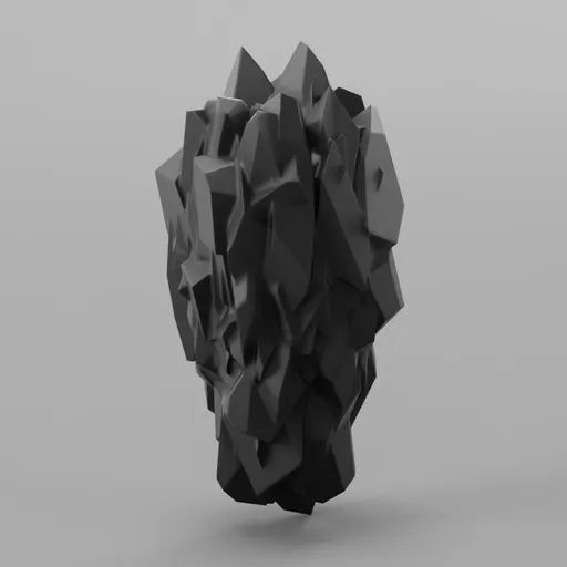 Stylized rock cluster sculpture
