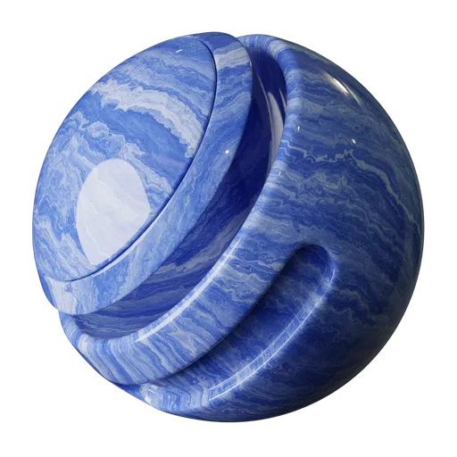 Blue Swirled Marble