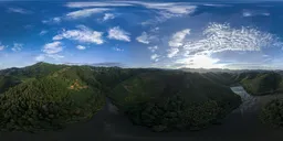 Sunrise over green hills /18k