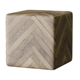 Rustic Asymmetric Wood Herringbone Plank