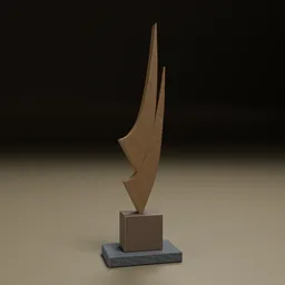 Simple Luxury Wooden Trophy Sculpture