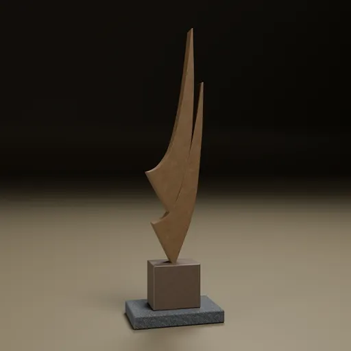 Simple Luxury Wooden Trophy Sculpture