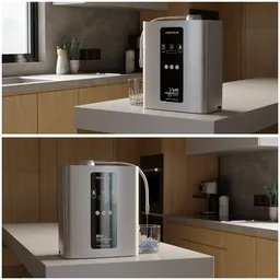 RO water spilling in glass table