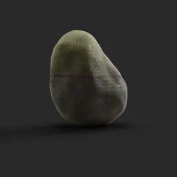 Realistic Blender 3D model of a textured gray boulder suitable for environmental scenery.