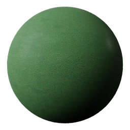High-resolution seamless green plastic PBR material for 3D modeling in Blender with customizable node editor parameters.