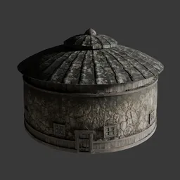 Weathered Tibetan House