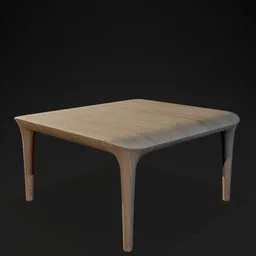 Rounded square coffee table