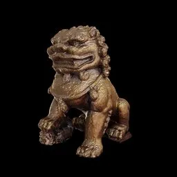 Photoscanned Bronze Chinese Dragon